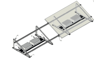 MOUNTING SYSTEM FOR BALLASTED TRIANGLES (HORIZONTAL)