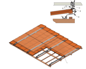 CONSTRUCTION FOR CERAMIC TILES CLADDED ROOFS