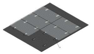 MOUNTING SYSTEM ON THE ROOF COVERED WITH TRAPEZOIDAL SHEET METAL